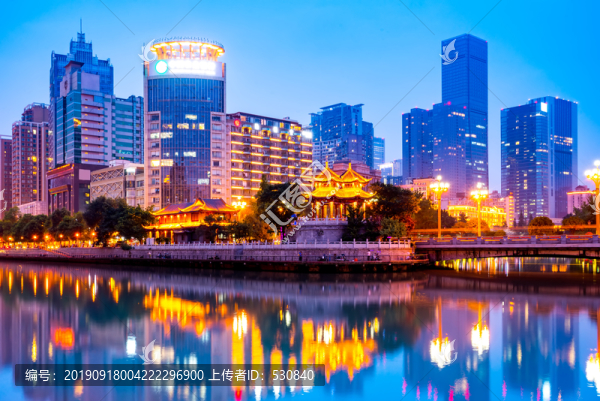 成都合江亭夜景