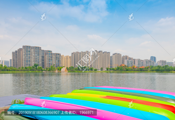 成都市錦城湖公園的風(fēng)光