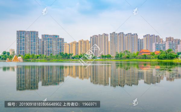 成都市錦城湖公園的風(fēng)光