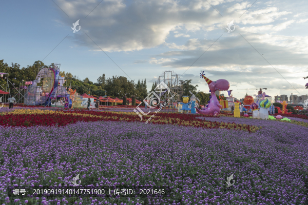 昆明世博園喜迎國慶70周年燈展