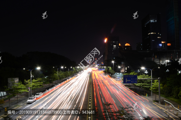 深圳紅荔路車流