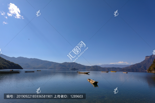 湖面孤舟上的海鷗