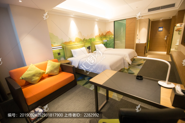 豪華星級酒店客房雙床房