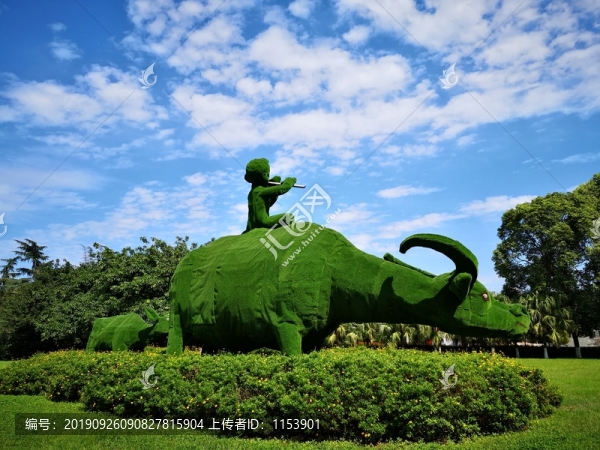 牧童橫笛水牛