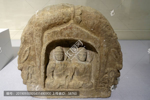 宋代石刻雙圣像佛龕