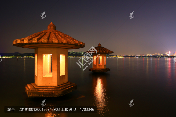杭州西湖御碼頭夜景
