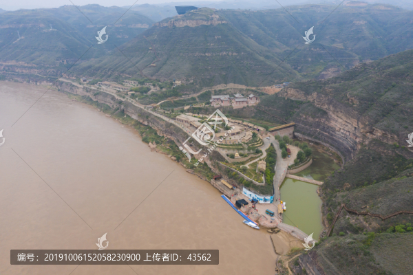 航拍黃河清水灣乾坤灣