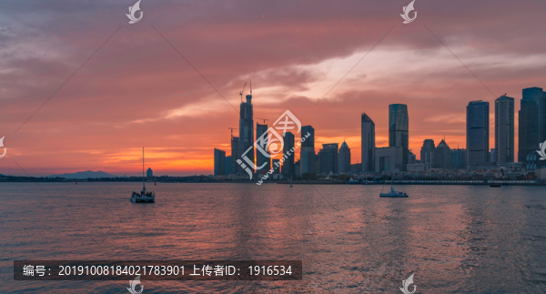 海邊夕陽