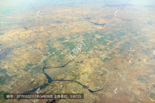 航拍山東濟(jì)寧市泗水縣及泗河地區(qū)