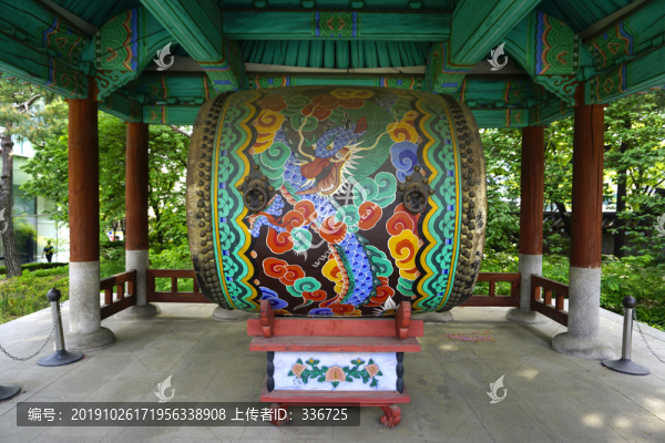 韓國青瓦臺大鼓閣大鼓特寫