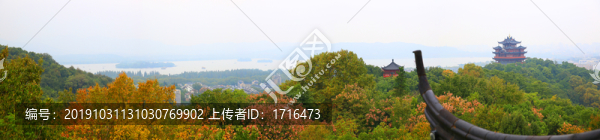 吳山天風秋景