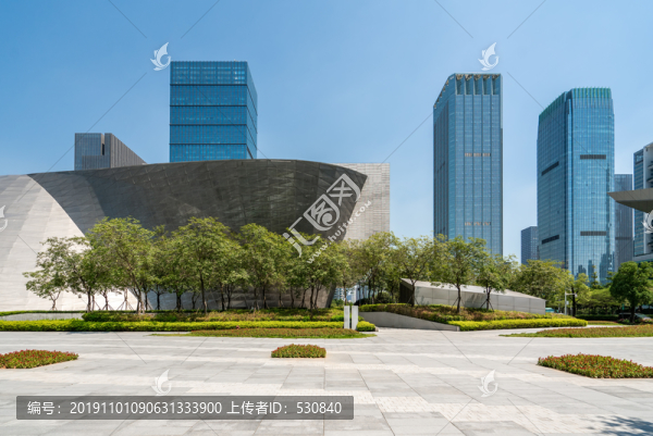 深圳市民中心建筑景觀天際線