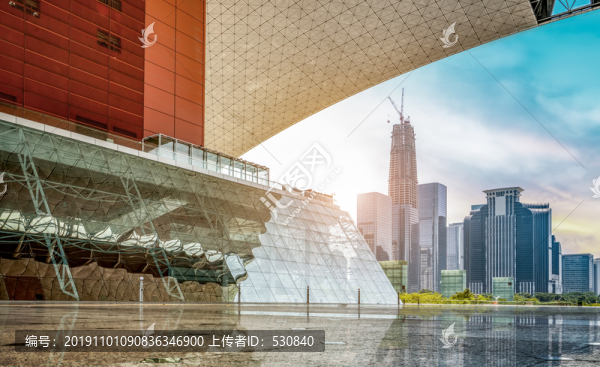 深圳市民中心建筑景觀天際線