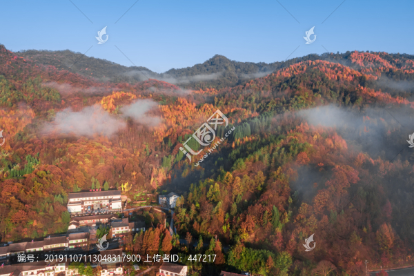 航拍光霧山云霧