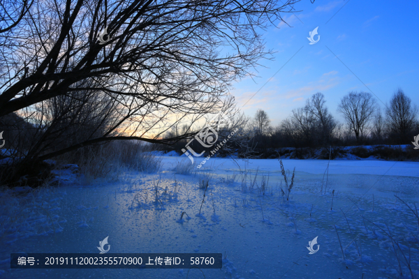 大興安嶺森林冰雪河流