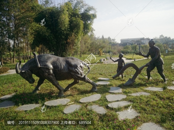 雕塑牛