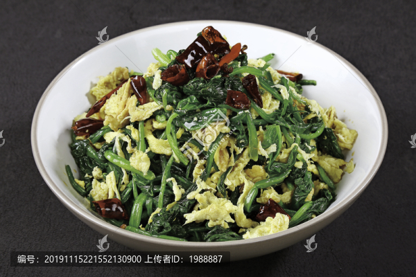 菠菜拌土雞蛋