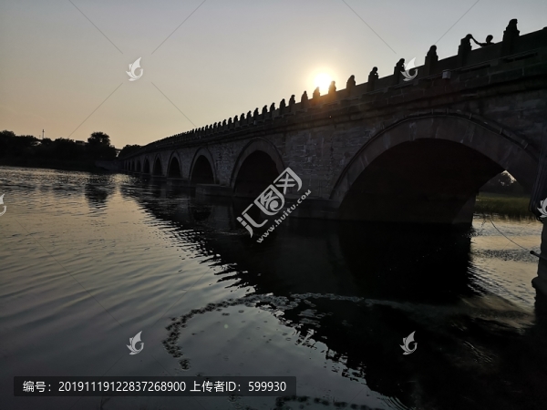 夕照下的盧溝橋
