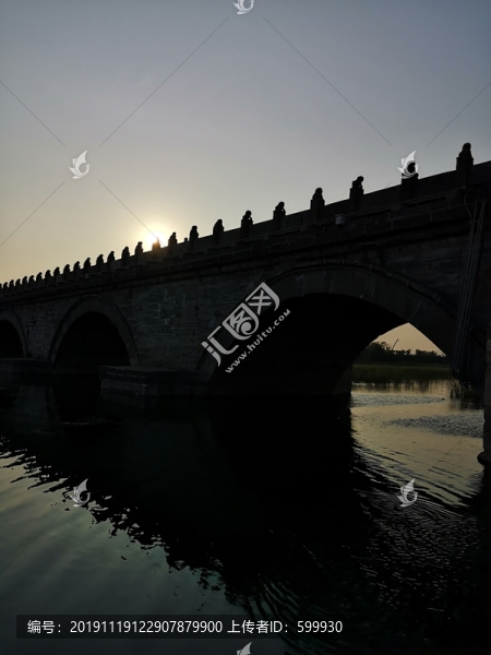 夕照下的盧溝橋