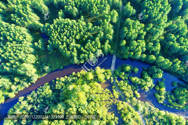大興安嶺森林河流風(fēng)景