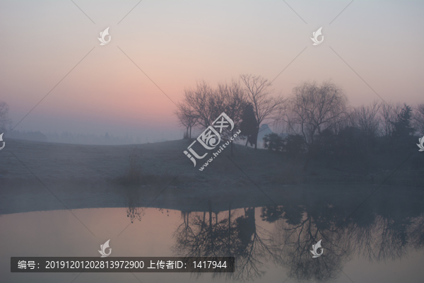 霧天日出