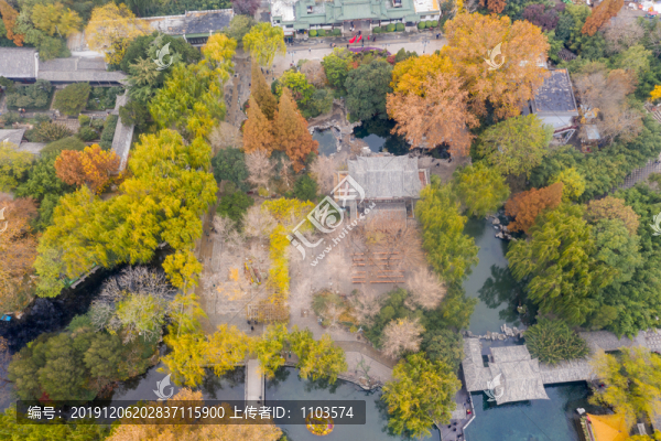 航拍濟(jì)南大明湖20191130