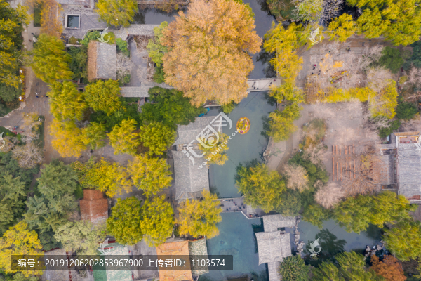 航拍濟南大明湖20191130
