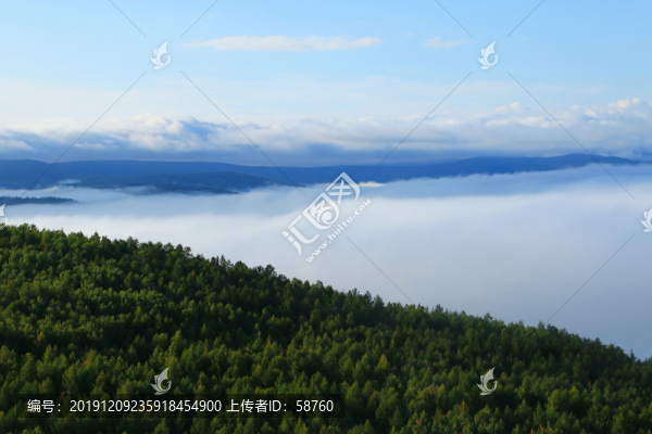 大興安嶺山林云海