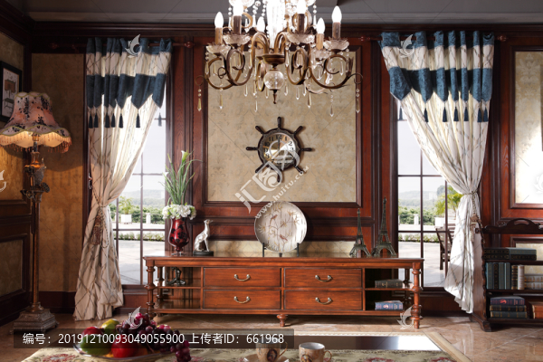 美式實(shí)木地柜落地?zé)艏揖? title=