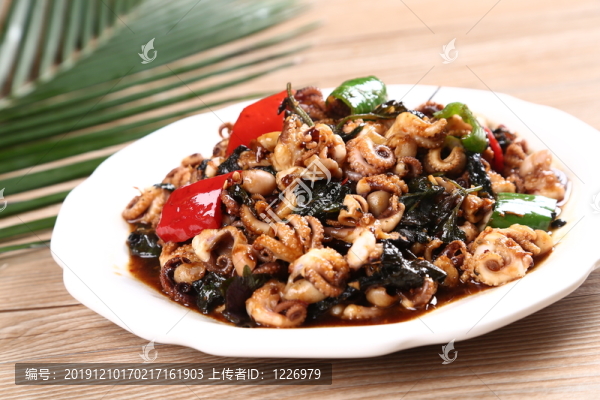 紫蘇炒八爪魚