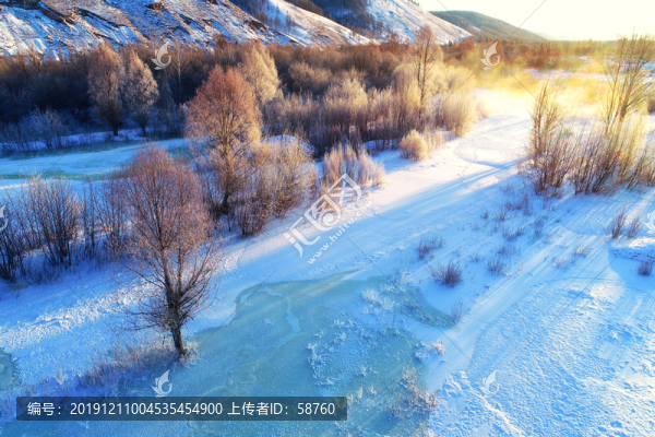 雪域冰河樹(shù)林朝陽(yáng)