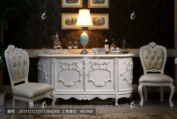 法式實木餐邊柜餐椅家具