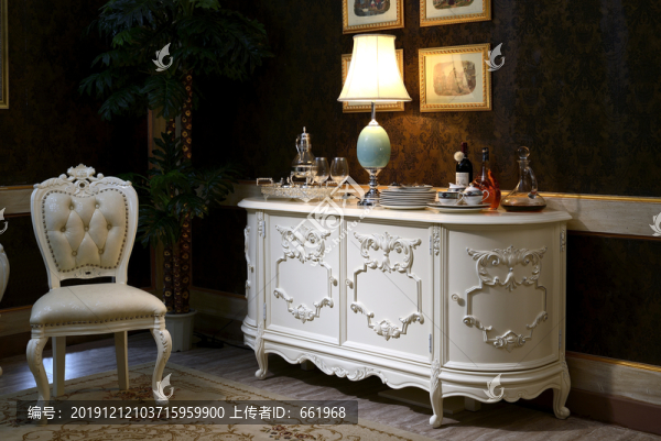 法式實木餐邊柜餐椅家具