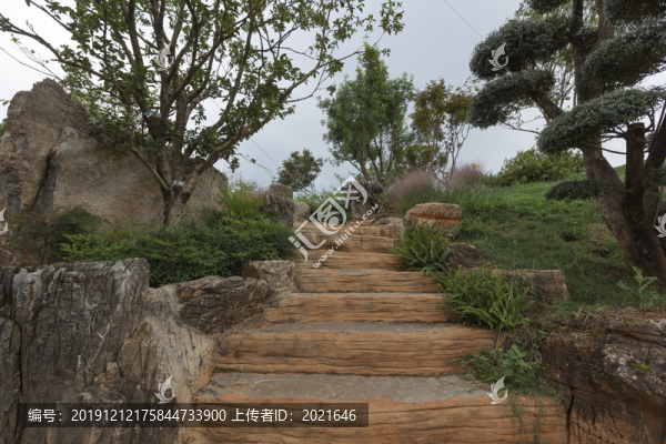 石頭臺階素材