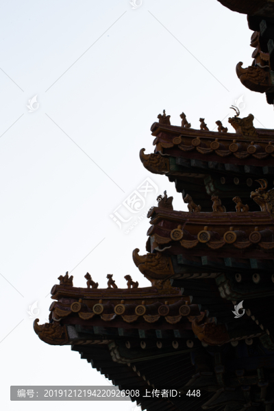 故宮角樓脊獸剪影