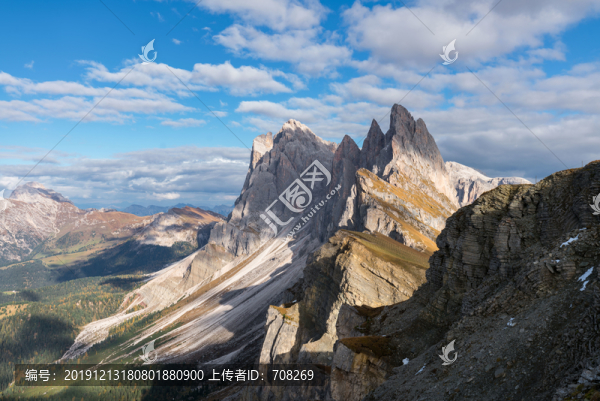 意大利多洛米蒂刀鋒山自然風景