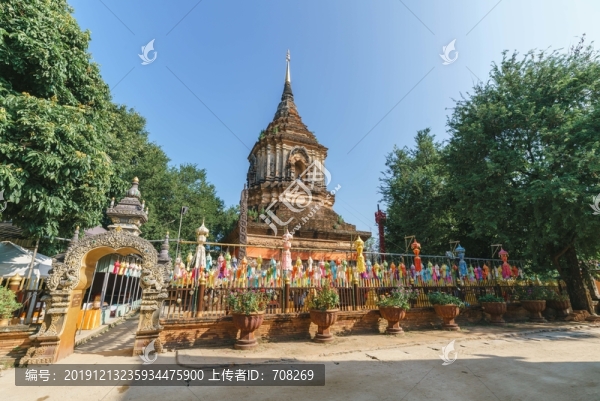 泰國清邁古老的佛教寺廟