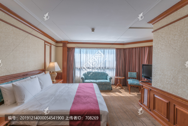 復(fù)古豪華酒店客房室內(nèi)樣板房