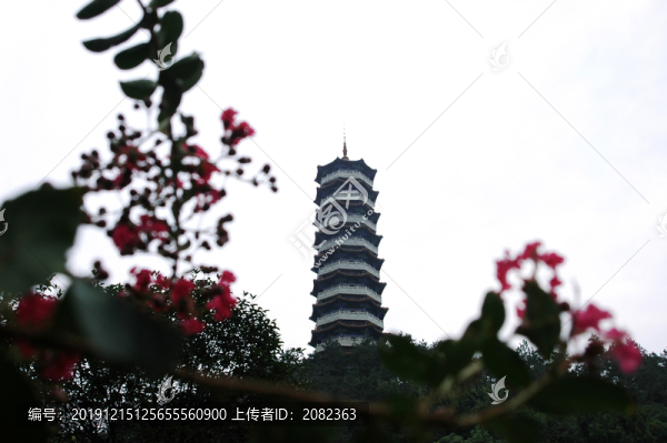 公園山頂上的重陽塔