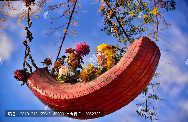 懸吊著的菊花