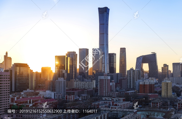 北京中國尊大樓夜景