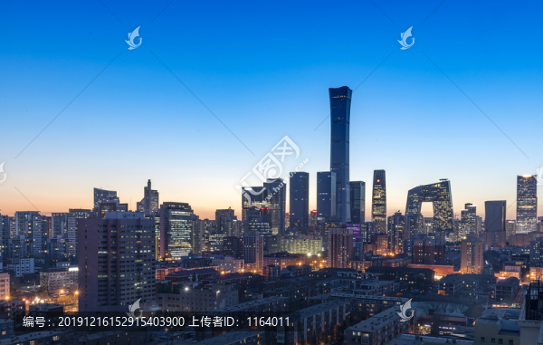 北京國貿CBD商業(yè)圈夜景