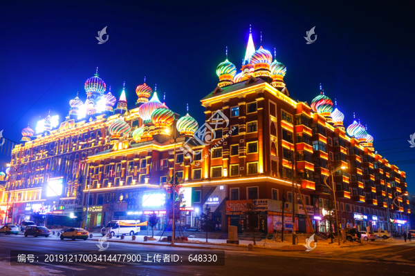 俄式建筑夜色