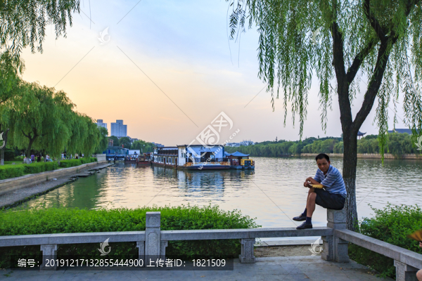 江蘇蘇州盤門古邗溝景色