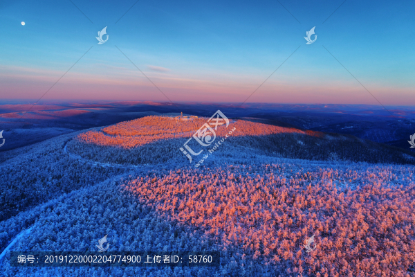 林海雪原域山林朝陽
