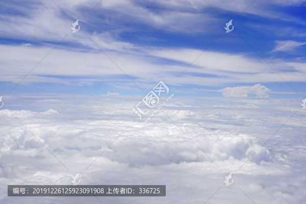 藍天白云天空航拍
