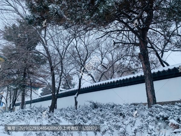 雪景院墻