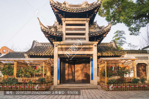 無(wú)錫美麗的惠山古鎮(zhèn)古建筑風(fēng)光