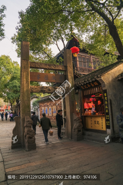 無(wú)錫美麗的惠山古鎮(zhèn)古建筑風(fēng)光