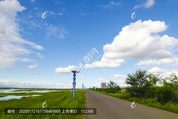 大美嫩江風(fēng)光家鄉(xiāng)美藍(lán)天白云